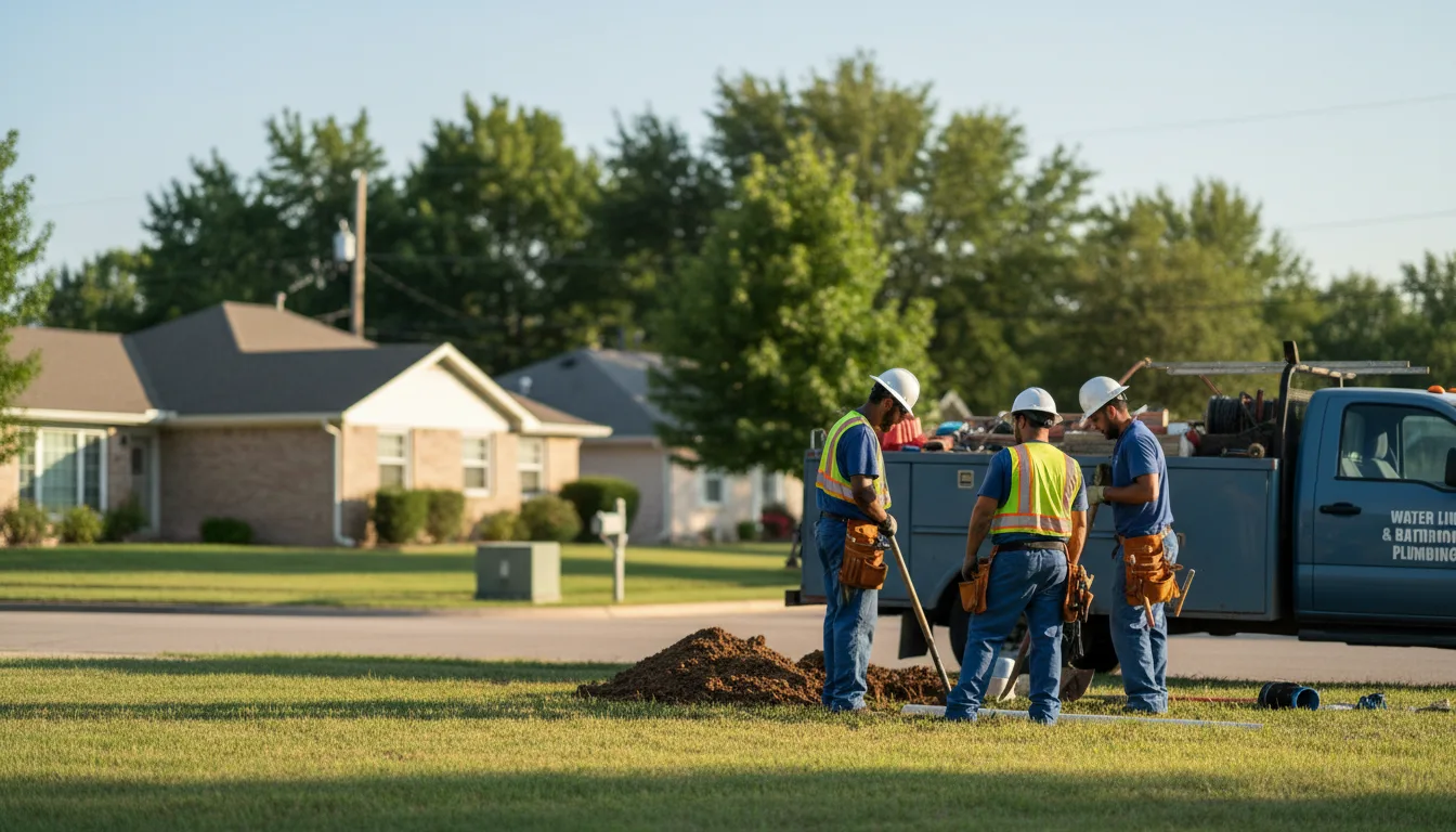 Residential water line and bathroom plumbing service in Newell, IA